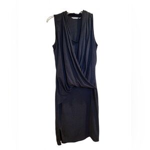 Athleta Duet Wrap Dress | Charcoal Heather | Women’s Small | Minimalist Comfort